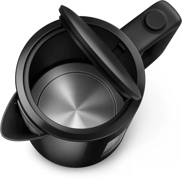 philips Plastic kettle HD9318 Black open lid